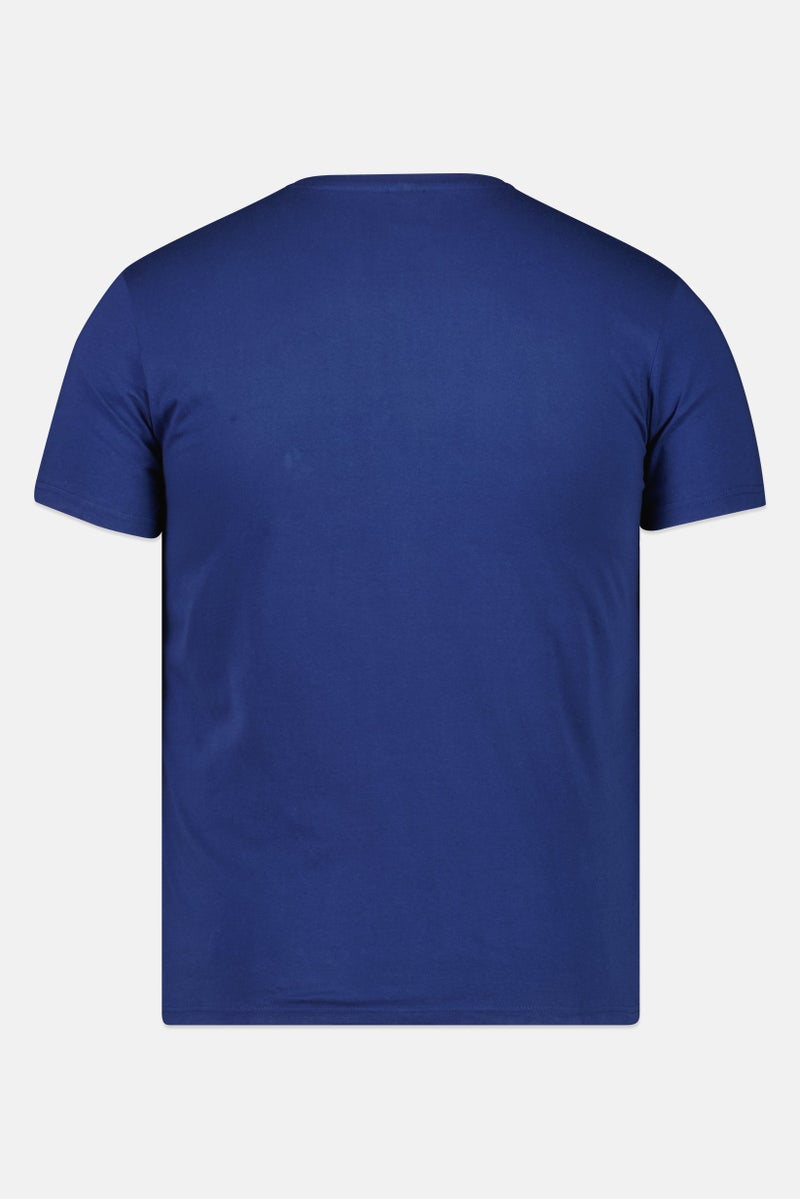 G-Star RAW Men Round Neck Short Sleeve Brand Logo T-Shirt, Blue - Image 2