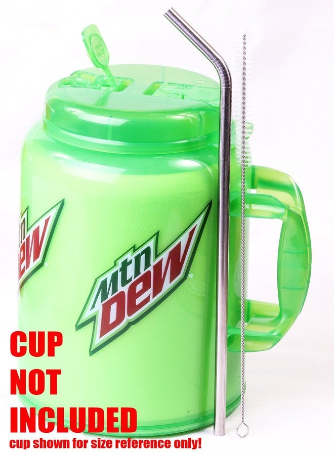 CocoStraw 4 JUMBO 14" Stainless Steel 100 oz Straw + 4 Silicone Tips HUGE SUPER LONG Drinking Wide Insulated Whirley Travel Mug FOAM Truck Stop Cup (4 Jumbo Straws) - Image 3