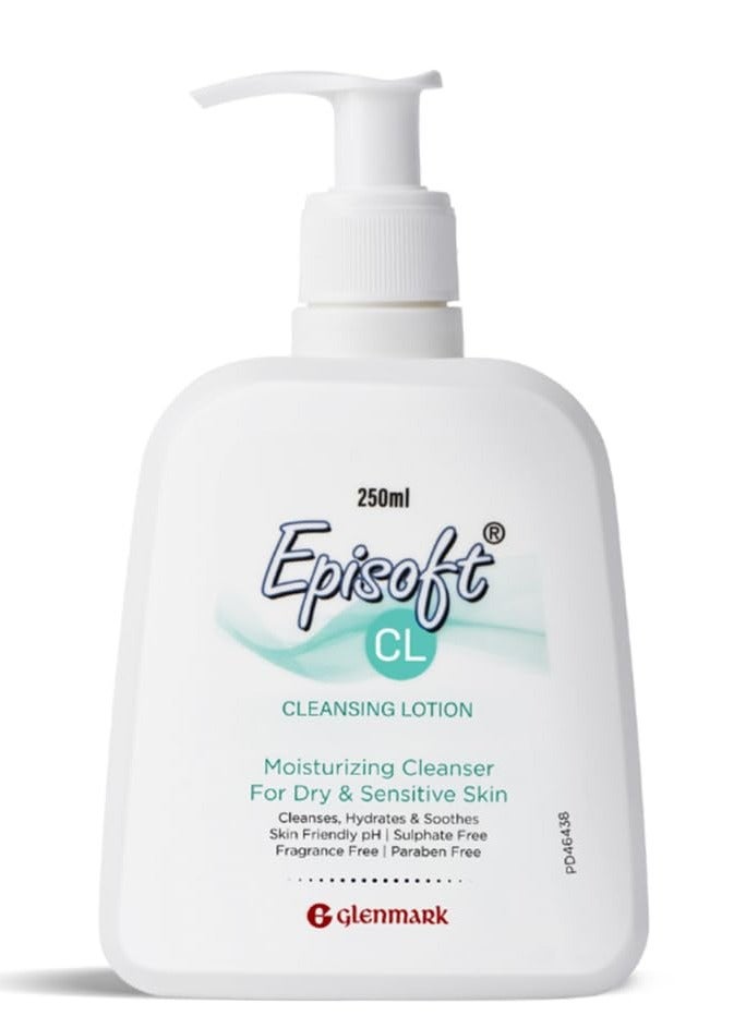 Episoft Cleansing Lotion for Sensitive Dry Skin Cleanser for face 250ml - Image 1