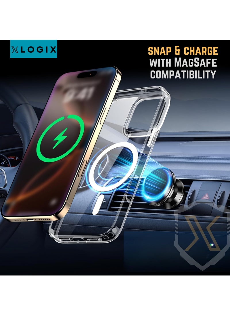 XLOGIX - XLogiX Clear Case for iPhone 16 Pro Max – Slim, Stylish, Transparent Back Cover with MagSafe Compatibility & Shockproof Protection | ClearX Series - Image 1