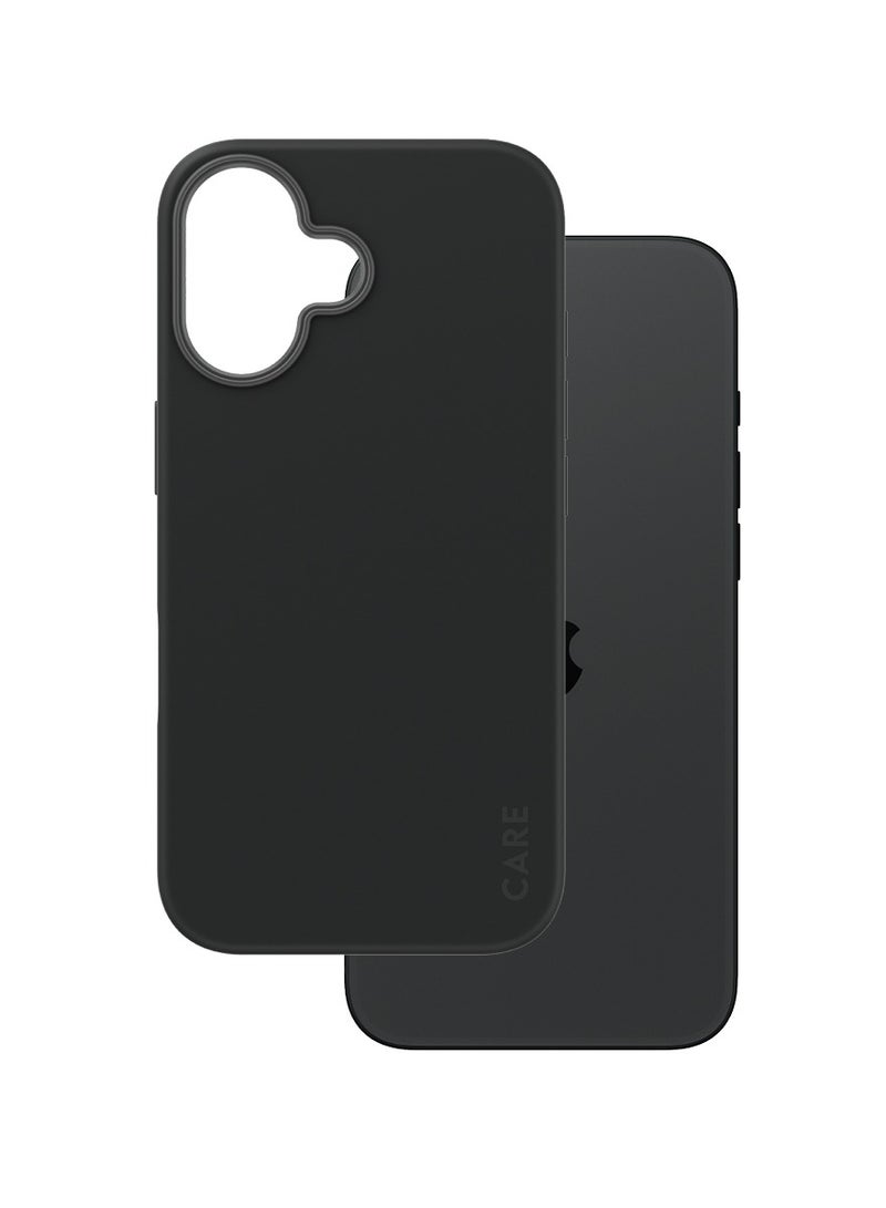 PanzerGlass حافظة هاتف CARE من PanzerGlass® لهاتف آبل آيفون 16، تصميم نحيف باللون الأسود، مظهر أنيق وعصري، حماية معززة للكاميرا، مواد معاد تدويرها، توافق سلس مع MagSafe - Image 2