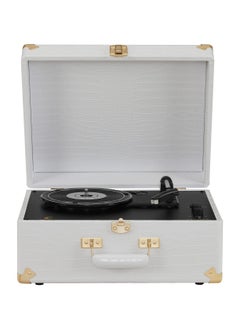 Crosley Crosley CR6253B-WC Anthology Vintage 3-Speed Bluetooth in/Out Suitcase Turntable White Crocodile  - Image 1