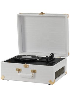 Crosley Crosley CR6253B-WC Anthology Vintage 3-Speed Bluetooth in/Out Suitcase Turntable White Crocodile  - Image 3