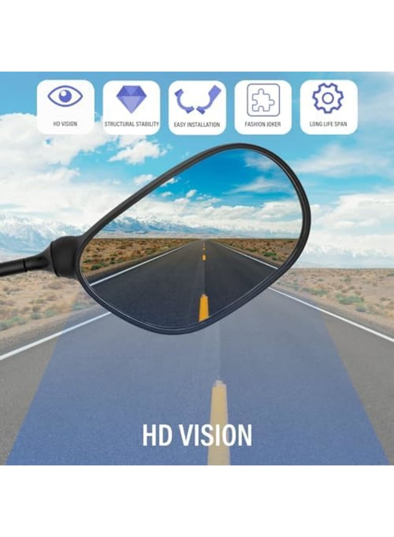 Barakah ATV Motorcycle Rear View Mirror, 360 Degrees Ball-Type Side Rearview Mirror, Motorcycle Mirror for Motocycle Scooter Moped Sportsman Dirt Bike Cruiser(1 Pair) - Image 3