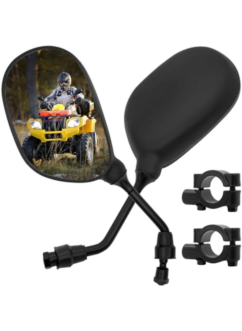 Barakah ATV Motorcycle Rear View Mirror, 360 Degrees Ball-Type Side Rearview Mirror, Motorcycle Mirror for Motocycle Scooter Moped Sportsman Dirt Bike Cruiser(1 Pair) - Image 1