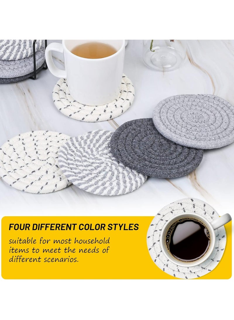 أوزيغالور 8 قطع واقيات مشروبات مع حامل، 4 ألوان واقيات ماصة للمشروبات - Image 5