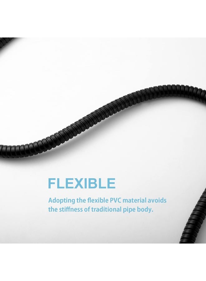 Offo Shower Hose, 100 in Kink Free Stainless Steel Shower Hose Attachment Electroplating Handheld Shower Head Hose Flex Hoses Extension with Brass Insert & Nut for Pet Bathing Cleaning, Matte Black - Image 5