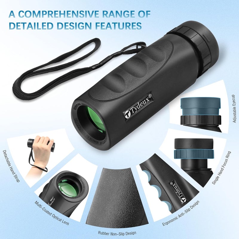 Tydeux Astromania 10x25 Waterproof Compact Monocular for Adults and Kids, Bird Watching, Theater and Concerts, Hunting and Sport Games - Image 5