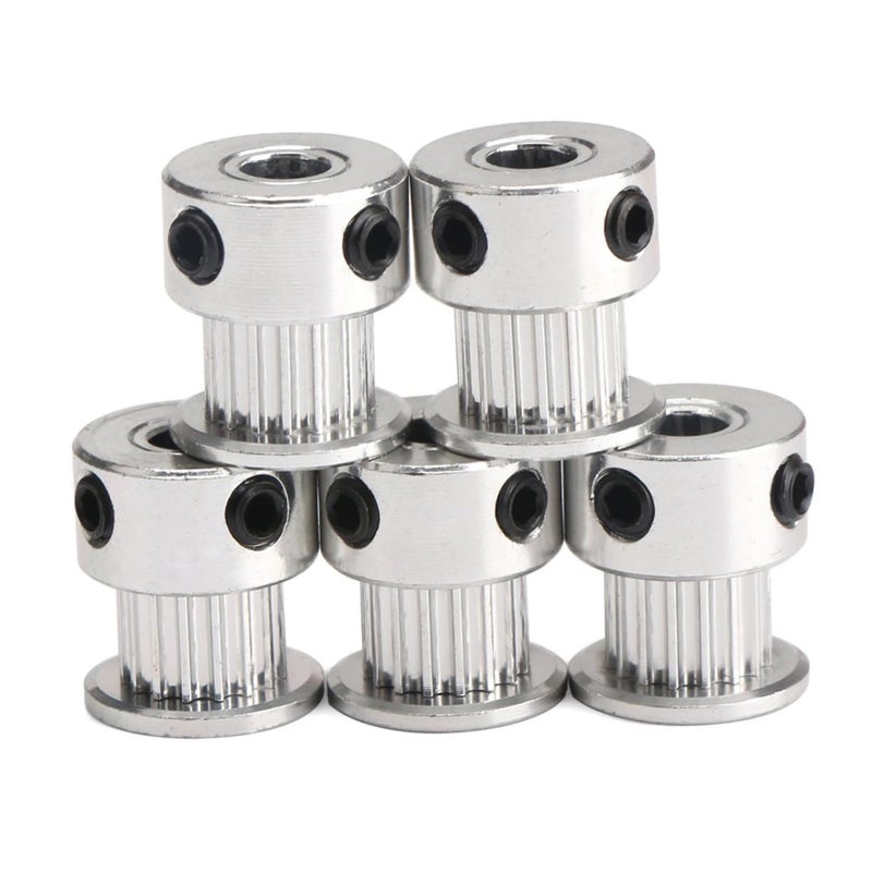 GT2 Timing Belt Pulley 20 Teeth 8mm Bore 5 Piece Set with Wrench for 3D Printers RepRap i3 Models - Image 2