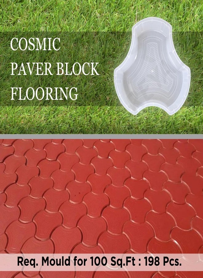 Reyal Lightweight Plastic Cosmic Paver Block Mould(80mm) Interlocking Paver Mould (Pack of 1) - Image 5