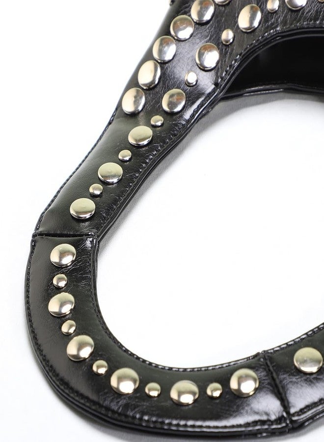 CUXVA Studded Purses Y2k Shoulder Bag 90s Punk Women Small Shouder Purse PU Leather Designer Handbags - Image 4