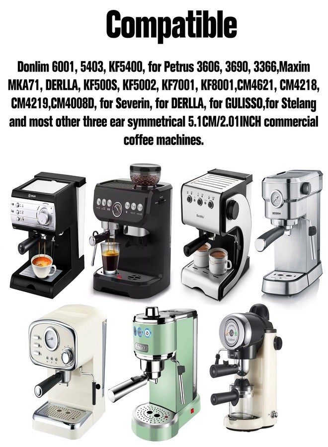 BuleVina Coffee Espresso Machine Handle Replacement Parts, 3 Ears Cafe Bracket Handle Portafilter Filter Basket for Lidl Silvercrest CM4621 CM4218 KF5002 KF500S Barista with FILTER VASKET - Image 3