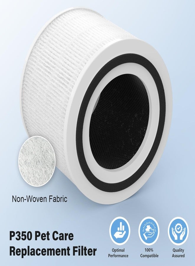 FMDZFL P350 Replacement Filter for LEVOIT Core P350 Air Purifier, Pet Care True HEPA Filter Replacement, Part # Core P350-RF, 4 Pack - Image 4