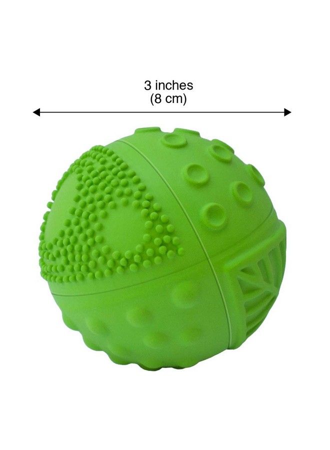 CaaOcho Pure Natural Rubber Sensory Ball (3") Meadow Sealed Hole Promotes Sensory Development Bright Colors Perfect Bouncer Bpa Free Pvc Free Hole Free Sensory Ball For Baby - Image 4
