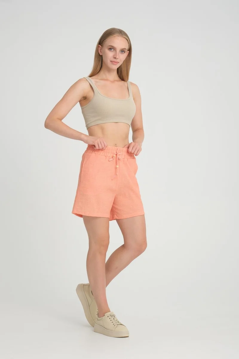 الكسندر جاردي Alexandergardı Elastic Waist Pocket Shorts (B23-0017 00)