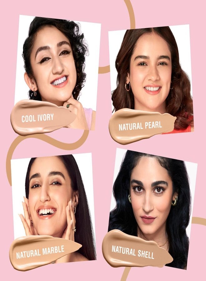 إل 18 كريم أساس ELLE 18 Get Even، لون الرخام الطبيعي، لمسة نهائية مطفية، 27 مل، لإشراقة تدوم طويلاً، مع عامل حماية من الشمس SPF 40 وفيتامين E، تغطية متوسطة إلى قابلة للبناء، تركيبة مرطبة، 27 مل - Image 4