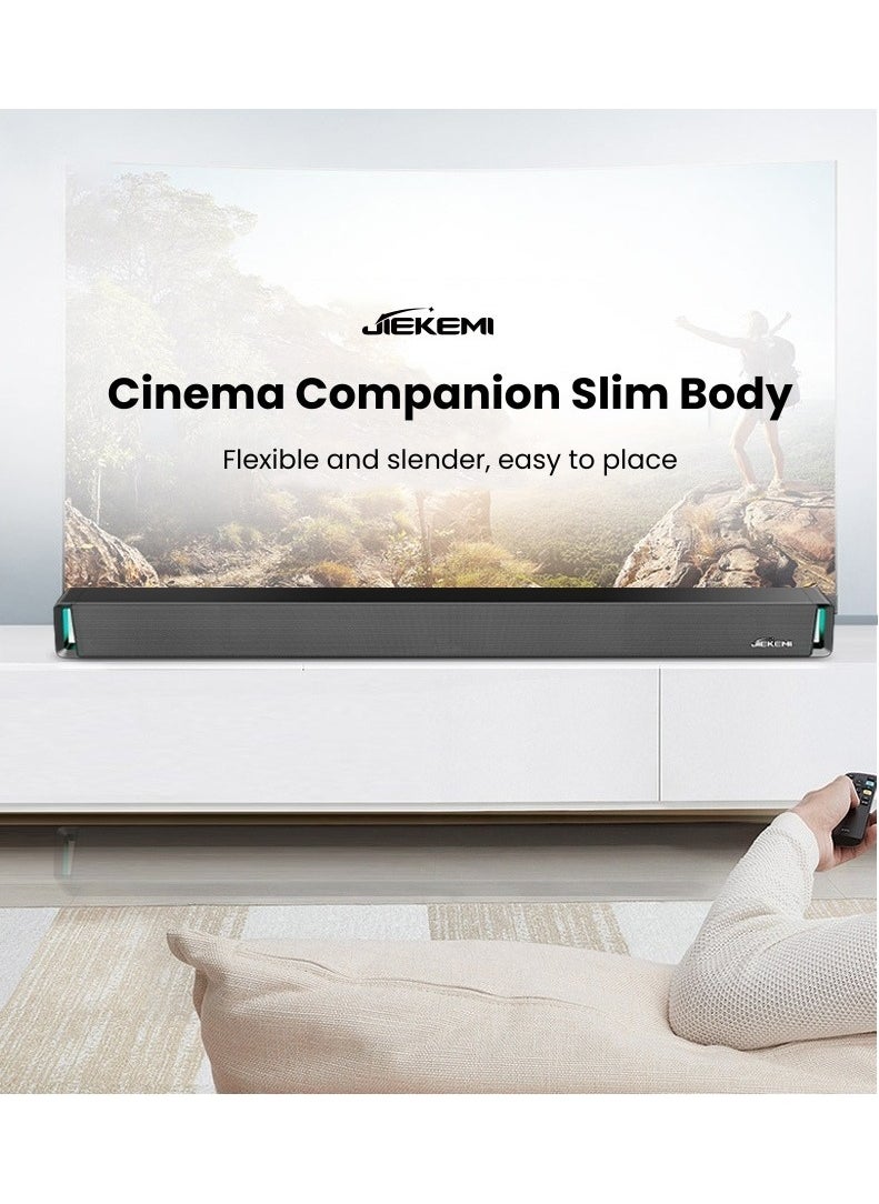 JIEKEMI - Jiekemi S301 Bluetooth Soundbar MovieMusic Mode With RGB Ambient Lights Wireless Speaker - Image 1
