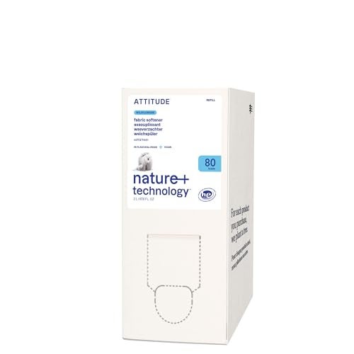 ATTITUDE Liquid Fabric Softener Refill, Plant-Based & Vegan, HE Compatible, Naturally Derived, Wildflowers Scent, 80 Loads, 67.6 Fl Oz - Image 1