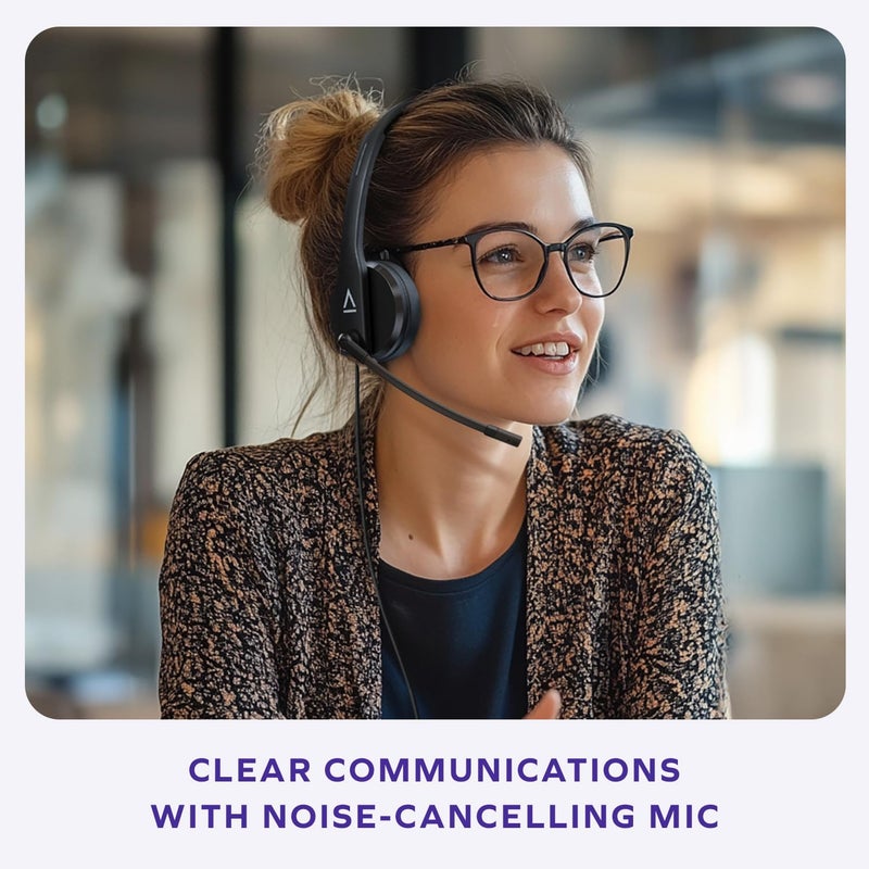 Creative HS-230 USB & 3.5 mm On-Ear Headset with Noise-Cancelling Mic, Inline Mic Mute/Volume Control, Plug-and-Play for Video Calls - Image 2