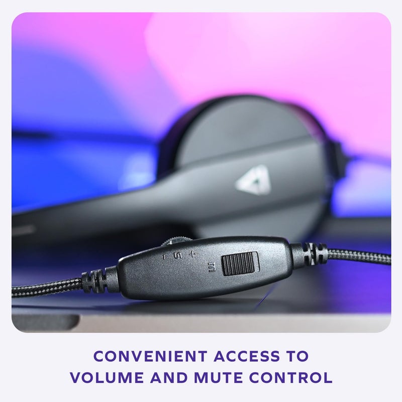 Creative HS-230 USB & 3.5 mm On-Ear Headset with Noise-Cancelling Mic, Inline Mic Mute/Volume Control, Plug-and-Play for Video Calls - Image 3