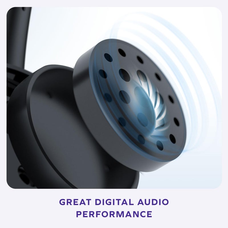 Creative HS-230 USB & 3.5 mm On-Ear Headset with Noise-Cancelling Mic, Inline Mic Mute/Volume Control, Plug-and-Play for Video Calls - Image 5