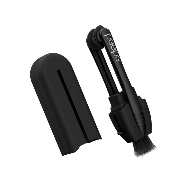 Peeps Carbon Klean Eyeglass Lens Cleaner - Efficient And Durable Carbon Microfiber Technology - Exclusively Used By Nasa - 500 Uses (Black Soft Touch) - Image 1