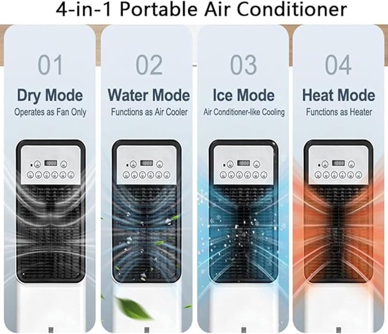 LINJIE Tower Fan for Bedroom，Quiet Tower Fan, Space Heater & Cooler Fan Combo,with Remote, Quiet, 12H Timer, For Home Bedroom Living Room（White） - Image 4