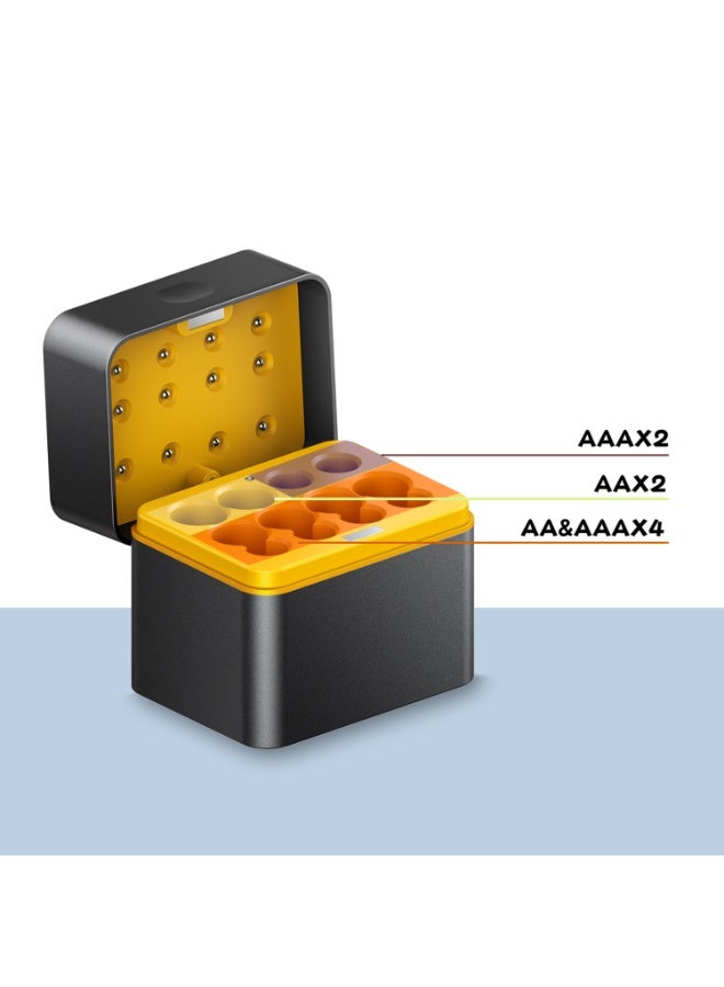 Rechargeable Lithium Li-ion AAA AA Battery Charger Charging Case Battery Box Storage, Fast Charging 8 Slots Lithium Rechargeable AAA AA Battery Charging Case Box, Batteries Charger Storage Station - Image 2
