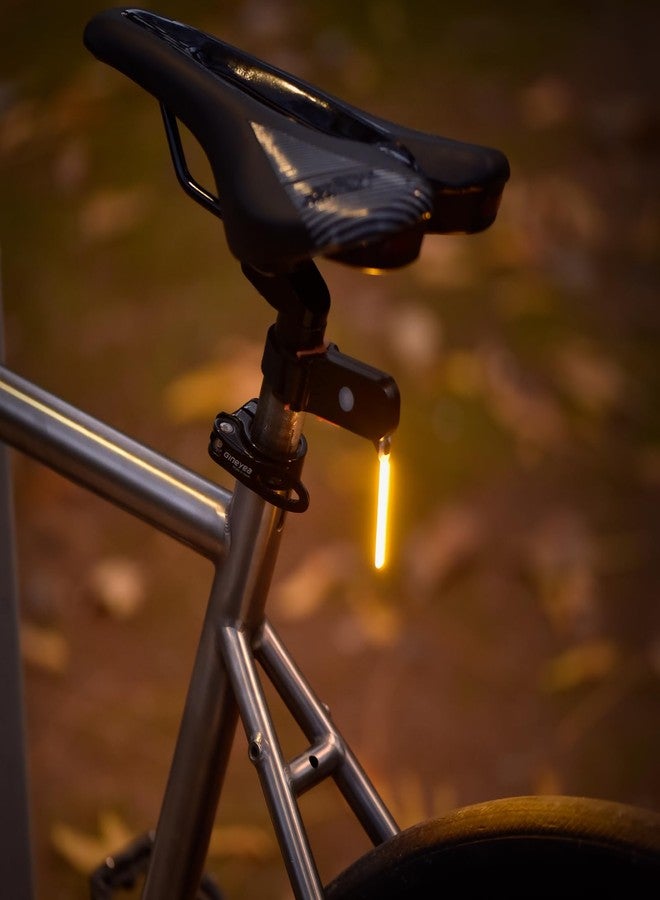 ACRUNU LED Photondrop Bike Tail Light, Red/Blue/Orange/Yellow Flowing Taillight,3 Modes Bike Rear Light, USB Rechargeable, Cycling Rear Light for Any Type of Seatpost (red) - Image 2