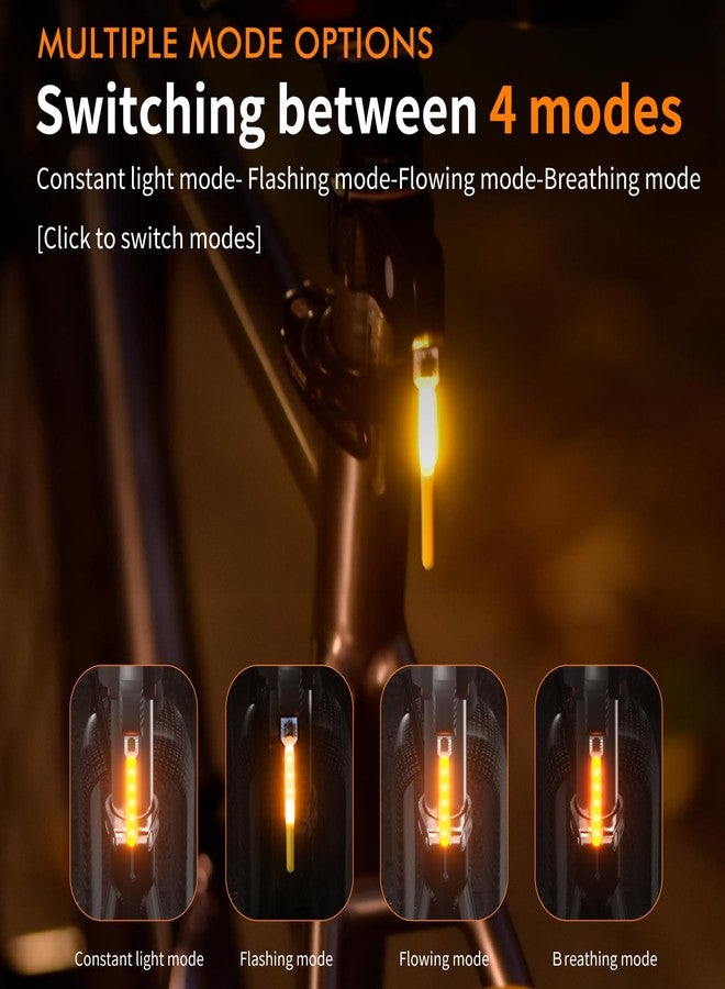 ACRUNU LED Photondrop Bike Tail Light, Red/Blue/Orange/Yellow Flowing Taillight,3 Modes Bike Rear Light, USB Rechargeable, Cycling Rear Light for Any Type of Seatpost (red) - Image 5