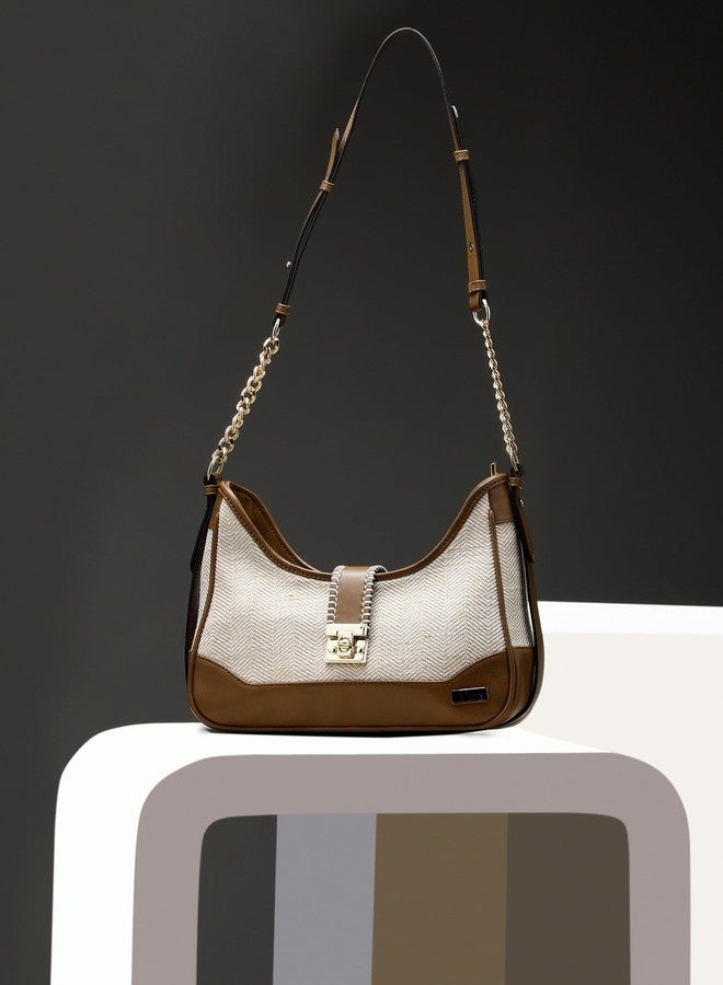 VARA™ Handbags For Women Shoulder Bag Women's Handbag Gold Chain Strap Classic Style Zipper Bag - Image 2