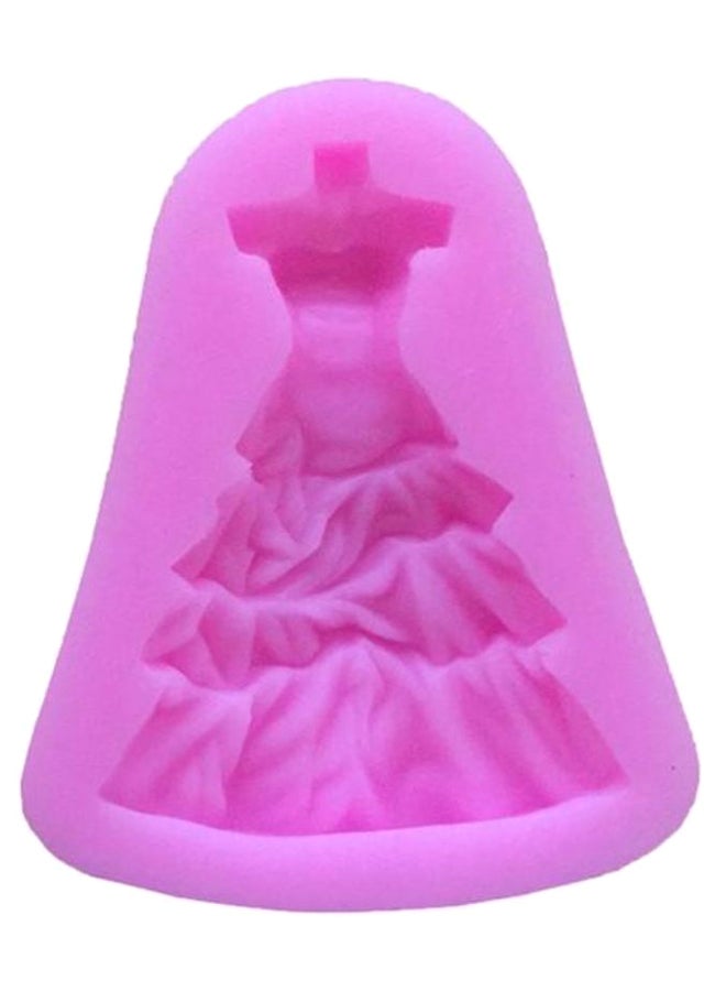 Princess Wedding Dress Cake Decor Mould Pink - Image 1