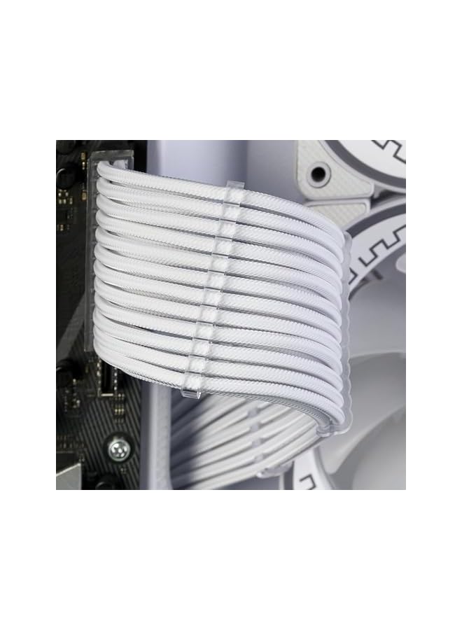 S-TOP PSU Cable Combs, Extension Cables Comb for PC Cable Management 24 Pcs Set 24Pin x 4, 8Pin x 16, 6Pin x 4 for 3 mm/0.11In up to 3.5 mm/0.13 in (Transparent) - Image 2