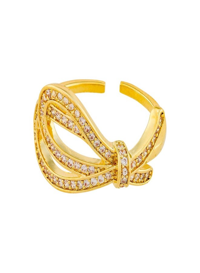 KUSHAL'S Fashion Jewellery White Gold Polished Copper Trendy Zircon Finger ring, Best for Casual Wear & Special Occasion - 455268 - Image 3