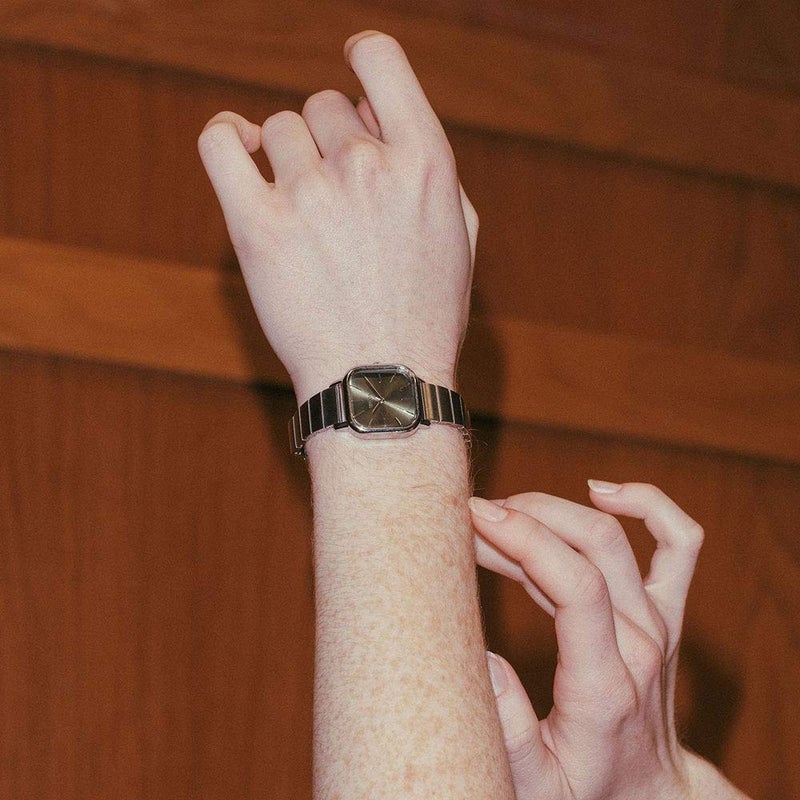 Breda Esther 1735a Square Silver Wrist Watch with Stainless Steel Bracelet, 26mm - Image 5