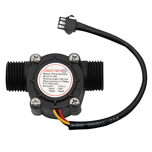 DIGITEN G1/2" Water Flow Hall Sensor Switch Flow Meter Flowmeter Counter 1-30L/min - Image 1