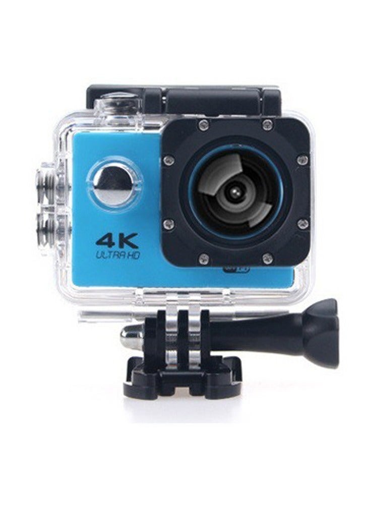 Generic 4K Action Camera, Outdoor Waterproof Sports Camera, IPS Real Color Touchscreen Photography Camera, Adjustable View Angle WIFI Camera With Time Lapse Slow Motion, (1pc, Blue))  - Image 1
