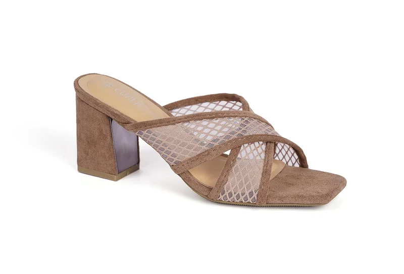 Cuple Ladies Slip-on cross strap Sandals