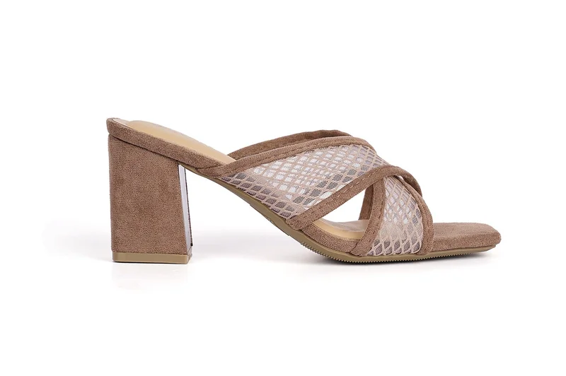 Cuple Ladies Slip-on cross strap Sandals