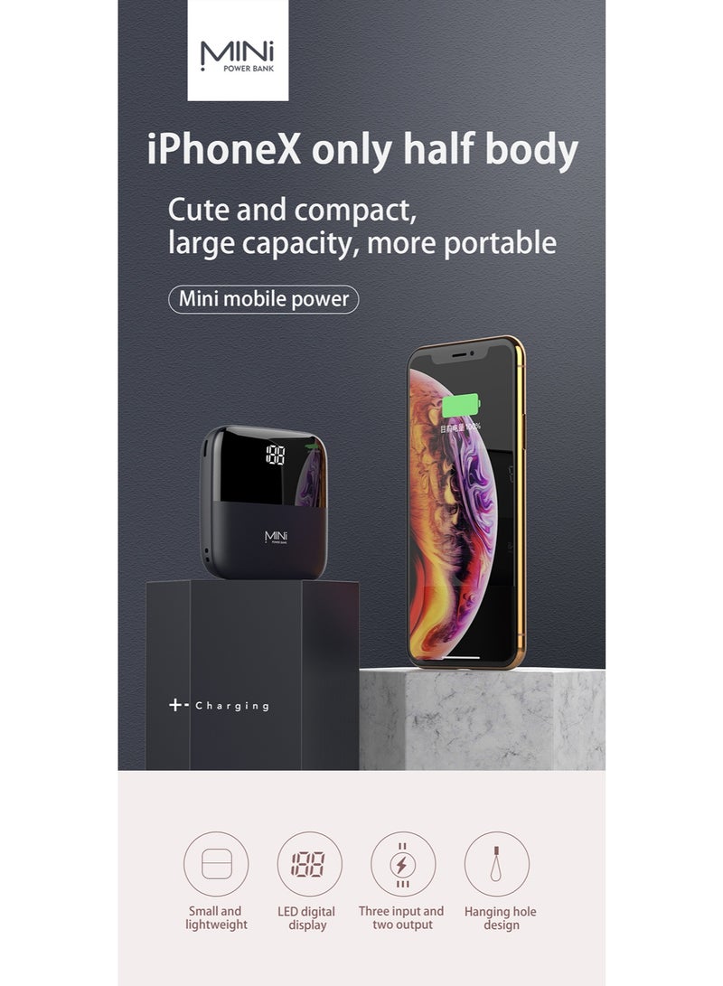 Mini Ultra-Compact 10000mAh Mini Power Bank – Fast Charging Digital Display with Type-C & USB Outputs - Image 5