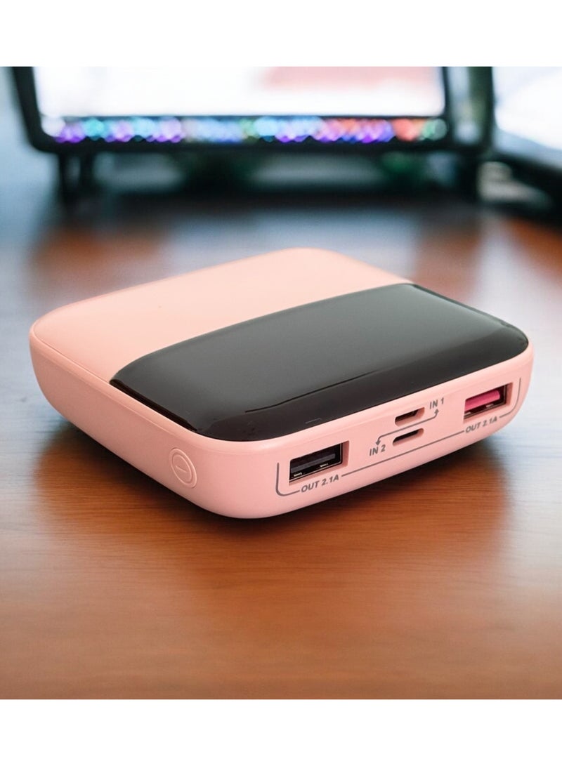 Mini Ultra-Compact 10000mAh Mini Power Bank – Fast Charging Digital Display with Type-C & USB Outputs - Image 2