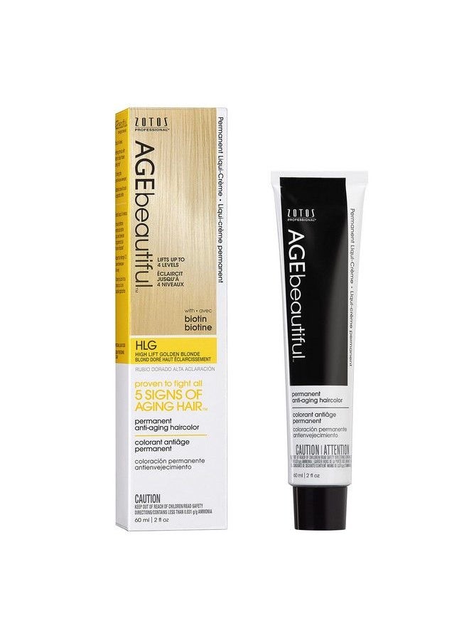 AGE beautiful - Agebeautiful Permanent Liqui Creme Hair Color Dye | 100% Gray Coverage | Antiaging | Professional Salon Coloring | Hlg High Lift Golden Blonde - Image 1