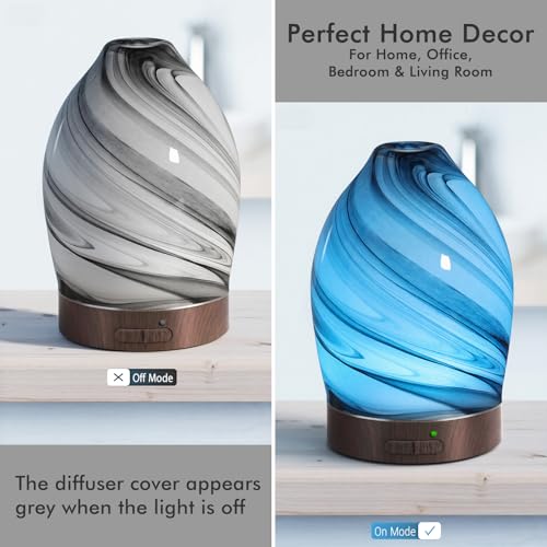 EQUSUPRO Essential Oil Diffuser Diffuser Aromatherapy Diffuser for Essential Oils with Timer and 7 Colors LED Light Ultrasonic Diffuser with Auto ShutOff Home Office DecorGiftStorm Cloud - Image 3