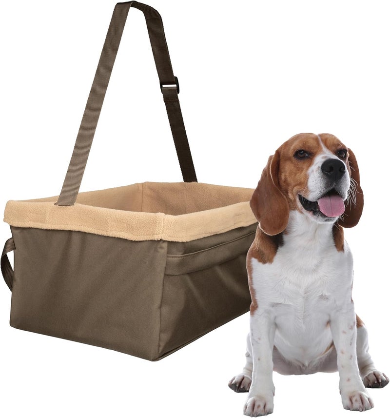 PetSafe Happy Ride Dog Booster Seat for Cars - Medium, Brown - Image 1