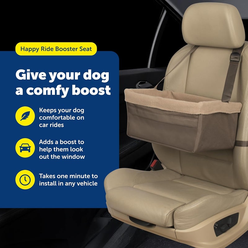 PetSafe Happy Ride Dog Booster Seat for Cars - Medium, Brown - Image 3