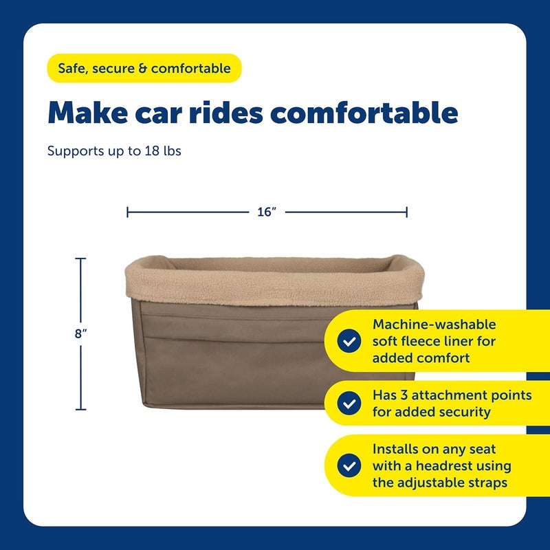 PetSafe Happy Ride Dog Booster Seat for Cars - Medium, Brown - Image 5