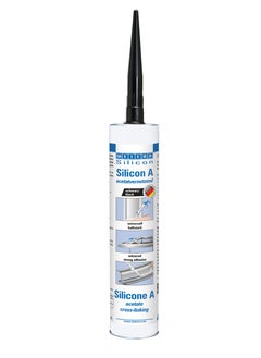 Weicon WEICON Silicone A | 310 ml | black | Extremely elastic universal adhesive  - Image 1