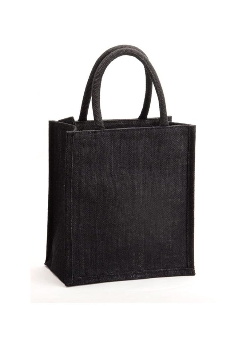 H&B H&B Jute Lunch bag  Jute bag for lunch, Bags for Men, Bags for girls, Travel bag, Bag for women, Jute handbags for girls  ZIP, BOTTLE HOLDER Solid Colors  - Image 1