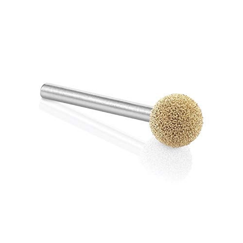 Kutzall Original Sphere Rotary Burr, 1⁄8" Shaft, Fine - Wood Carving Bit for Dremel, Foredom, DeWalt, Milwaukee Tools. Abrasive Tungsten Carbide Coating, 3⁄8" (9.5mm) Head Diameter, S-38-EG - Image 2