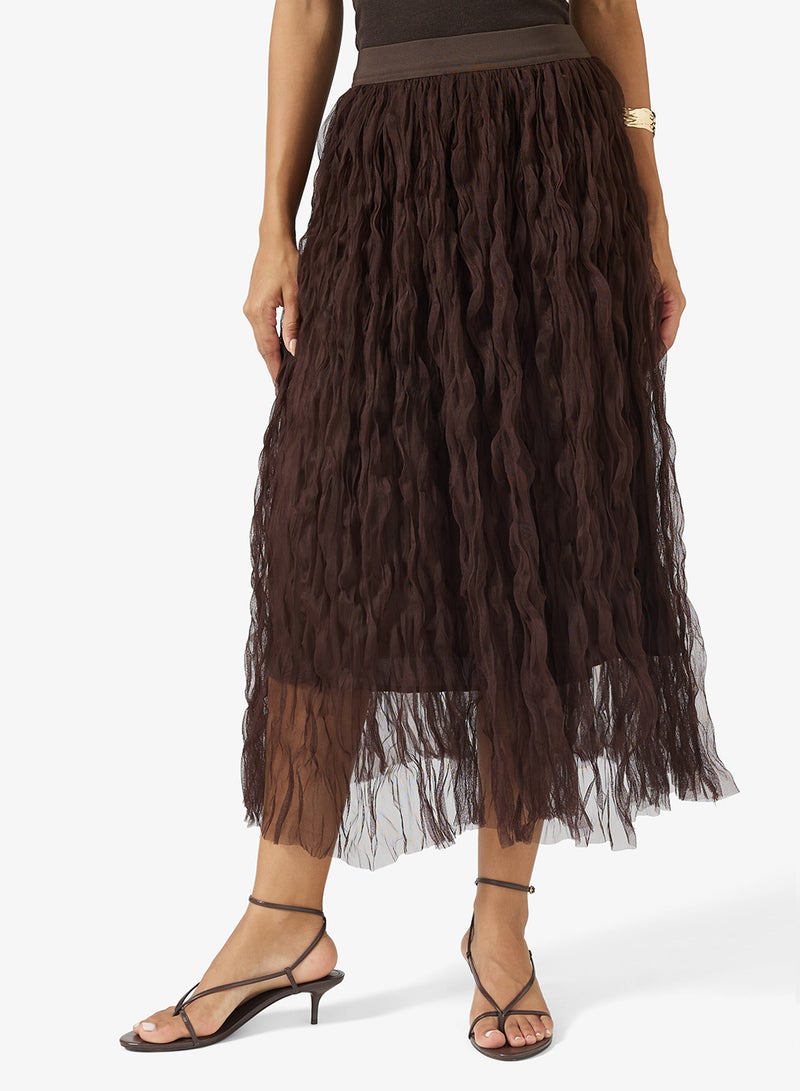 Ginger Crinkle Midi Skirt - Image 1